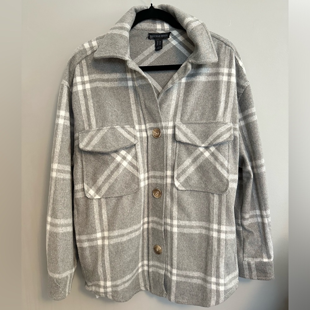 Oversized streetwear Plaid Jacket